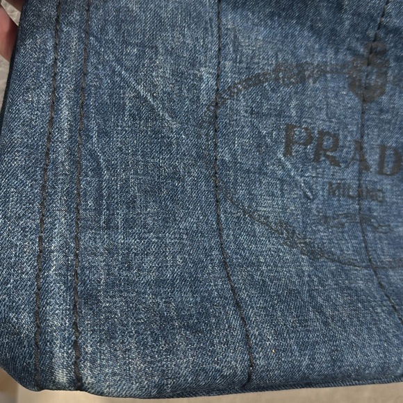 Prada Blue Denim Canapa Tote Bag - Picture 8 of 16
